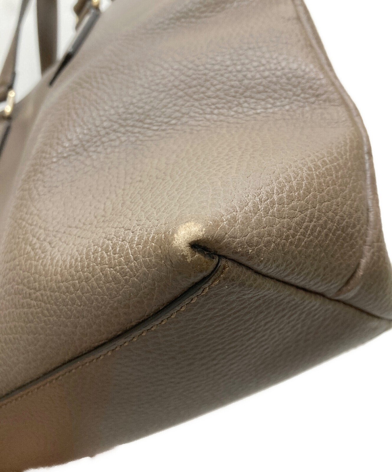 GUCCI Leather Tote Bag Brown Italy Model 365346 Serial 493492 SN2589 thumbnail 14