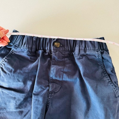 MENS BEARBOTTOM Navy Blue Solid Elastic Waist 5.5" Casual Flat Front Shorts S - Picture 8 of 11