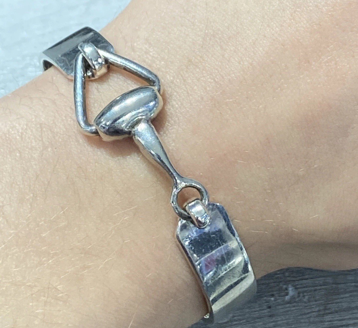 925 Sterling Silver Equestrian Snaffle Bit Horse … - image 1