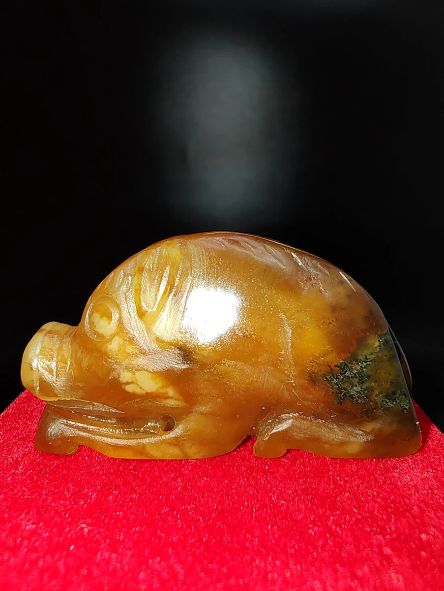 中国古董褐色寿山石主| eBay