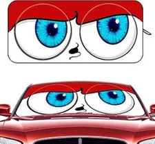 Windshield Sun Shade for Sedans, 59" x 27.5" Car Sunshade for Front Windshield F
