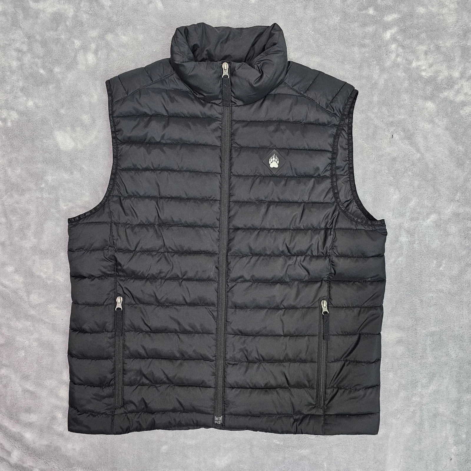 Alaskan Hardgear Duluth Puffer Vest Mens L Black Full Zip Insulated Outdoor