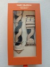 Tory Burch Apple Watch Armband Strap Leder Beige Schwarz 38,40,41,42,44,45mm 