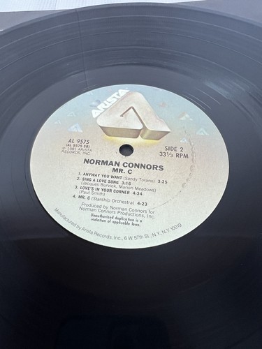 Norman Connors Mr. C Vinyl Promo LP Arista 1981 AL 9575 Jazz Funk VG+ - Imagen 7 de 10