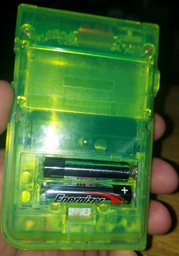 Nintendo Game Boy Pocket Extreme Green Translucent MGB-001 Tested No Batt Cover - Picture 2 of 11