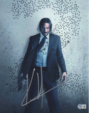 Keanu Reeves Signed 11x14 Photo John Wick Authentic Autograph Beckett LOA