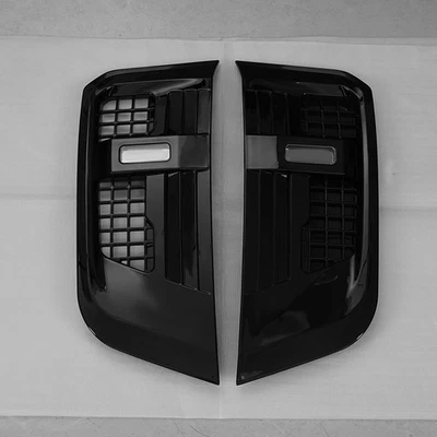 AUTOCLUB-UK GLOSS BLACK WING SIDE AIR VENTS GRILLE FOR LAND ROVER DEFENDER L663 90 110 2020+