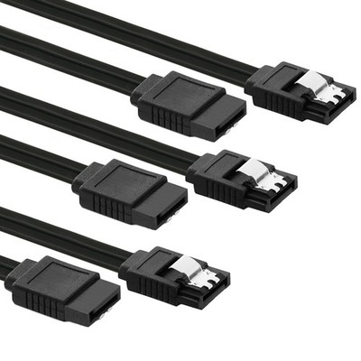 3er Pack SATA Kabel III 6Gbps - High-Speed Datenübertragung für HDD, SSD, CD-Laufwerke -
