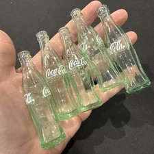 Lot of 5 Vintage Coca-Cola COKE Miniature Glass Bottles 3”