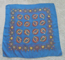 VTG ITALIAN UNBRANDED 26x27 Multi Color Paisley Design Pure Silk Scarf 