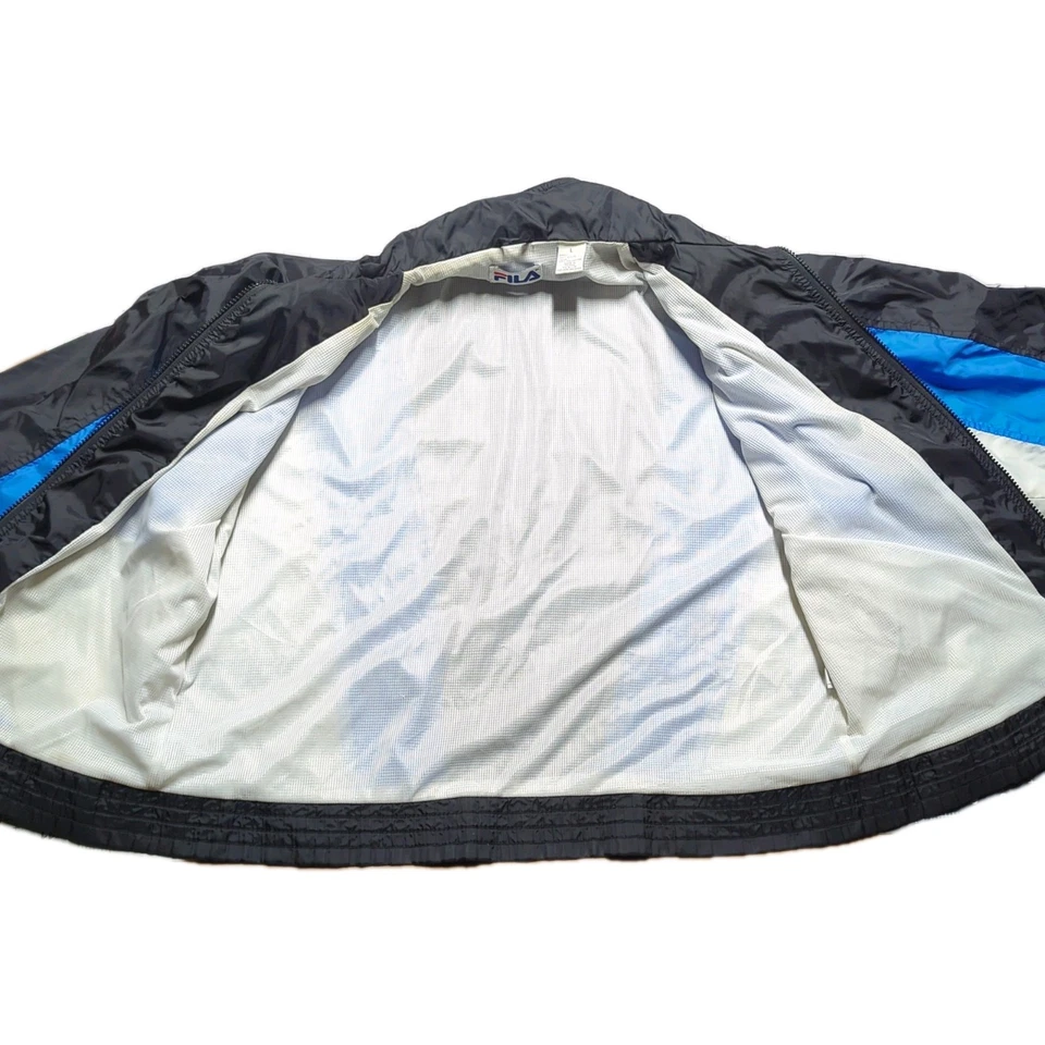 Vintage 90s Fila Unisex L Color Block Lined Windbreaker Jacket Coat - Image 4 of 4