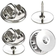 100 Pairs Tie Tacks Blank Pins with Butterfly Clutch Backs for Craft M