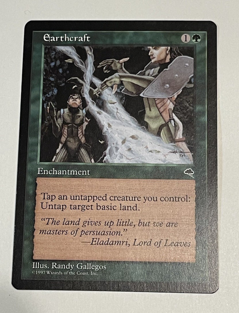 MTG Earthcraft Tempest Near Mint! Rare Magic The Gathering Card Crisp!
