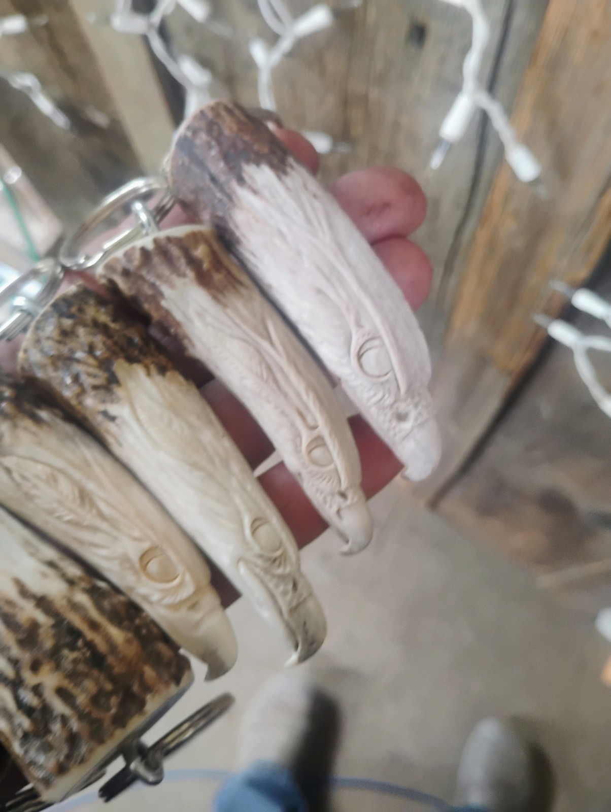 Trophy Carved Wild Turkey Spur Necklace NWTF Spurs Turkeys Plus Feather Pendant