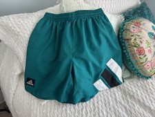 Vintage Adidas Shorts Mens Green 3-Stripes Athletic Soccer 90s LG