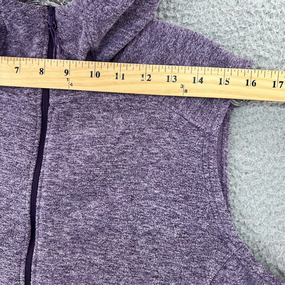 Duluth Trading Co Mujeres 1X Frost Lake Púrpura Suave Vellón Chaleco Cremallera Completa Sudadera con Capucha Foto 4 de 4