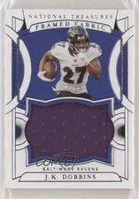 2021 Panini National Treasures Framed Fabric 23/99 JK Dobbins #JKD s3g