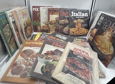 Vintage BH&G Cookbooks LOT of 23 Soups Beef Italian Fruit Bread Casserole Chef
