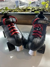 Chicago Bullet Roller Skates Adult/Teen US Size 8 Black Quad Skates