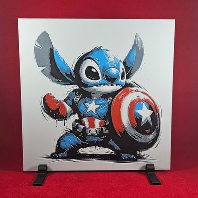 Superhero Alien Shield 3D Hueforge Print 8x8 Comic Style Wall Art