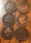 Indian Cents 1889X2,1904,1895,1892,1896, Get (6) Get These Actual Penny’s E415