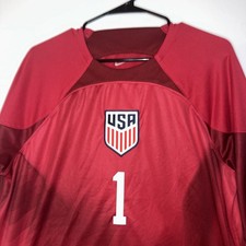 Team USA Soccer Jersey Red 2022 World Cup Stadium Goalkeeper USMNT Men SZ Large