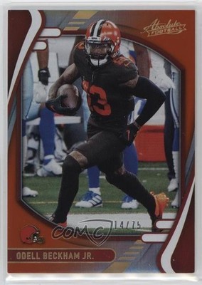 2021 Panini Absolute Spectrum Orange /75 Odell Beckham Jr #47 h9z