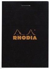 Rhodia Staplebound Notebook Graph Paper Black, NEW