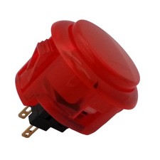 Japan Sanwa Clear Red Buttons x 1 pc OBSC-30-CR Video Arcade Parts