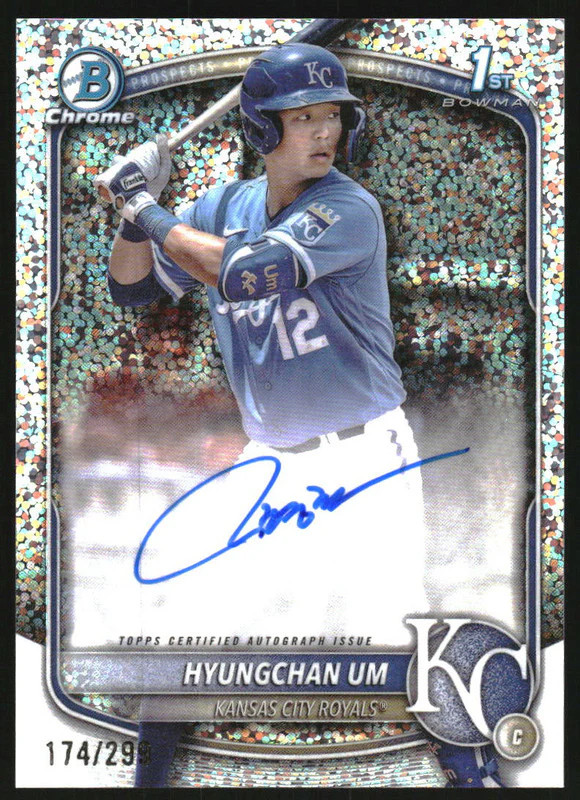 2025 Bowman Chrome Autograph Speckle Refractor #CPA-HU Hyungchan Um RC Auto /299