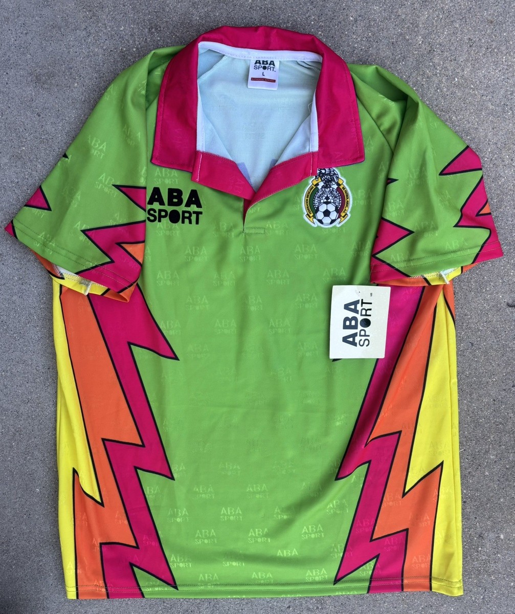 ABA Sport Mexico Green Jersey 1994 reissued Jorge Campos Size L | eBay