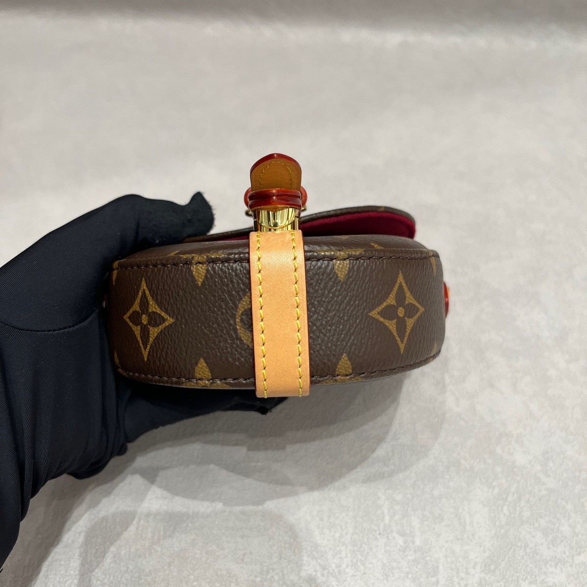 LV Louis Vuitton Chantilly Mini Monogram Canvas Saddle Bag