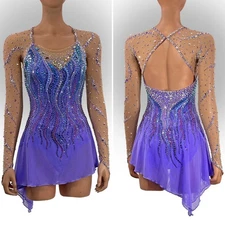 ice figure skating competition dress Gymnastics costume dance Dress dyeing