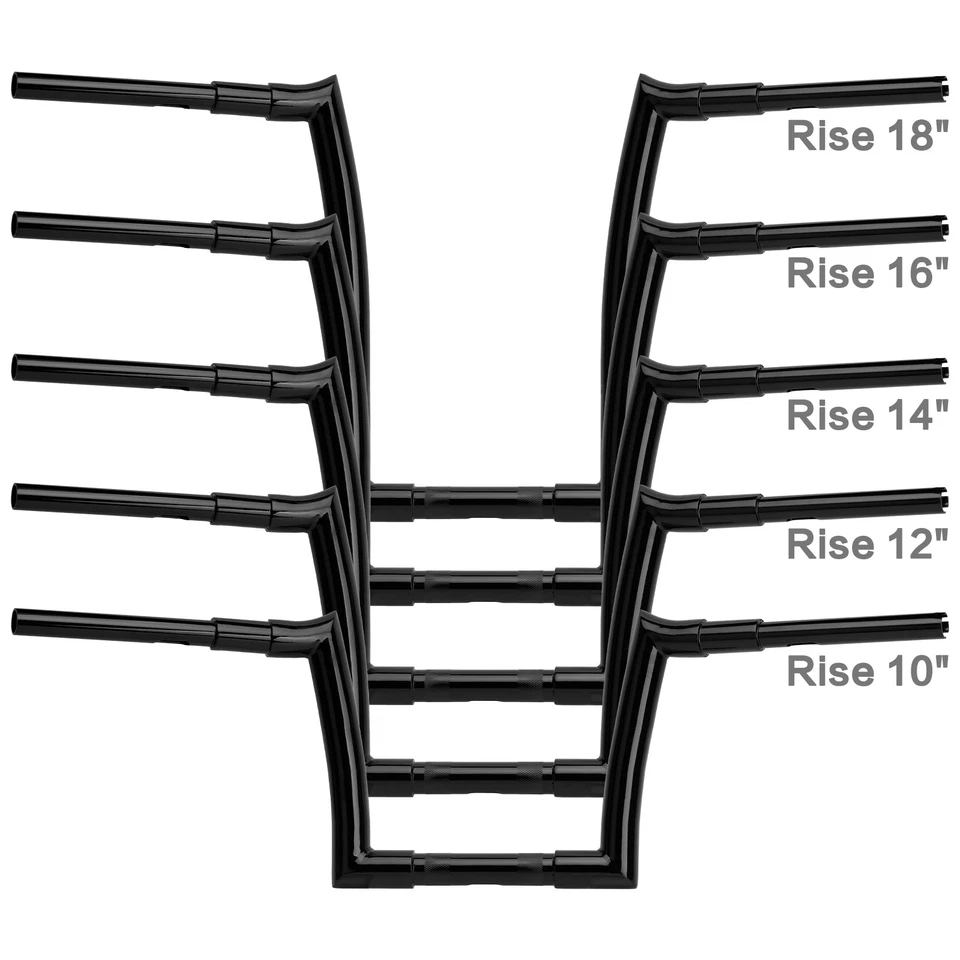 10"12"14"16" Rise 1.5" Fat Ape Hanger Handlebar For Harley Road Glide 2016-2023 - Imagem 2 de 4