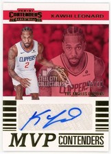 Kawhi Leonard 2019-20 Panini Contenders MVP Gold Autograph Card #MVP-KWL 05/10
