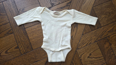 Engel Baby Body langarm Bio Wolle-Seide 50/56