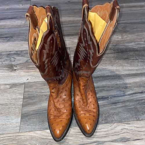 Lucchese Women’s Ostrich Dolly Boot Brown US Size 7 US - Picture 5 of 13