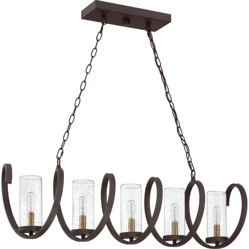 Quoizel TMT540 Bronze Tumult 5-Light 40"W Chandelier - Picture 4 of 5
