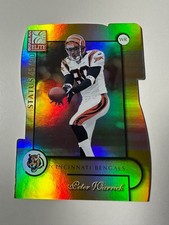 2001 Donruss Elite Peter Warrick Gold Status Die Cut /80 Bengals #20