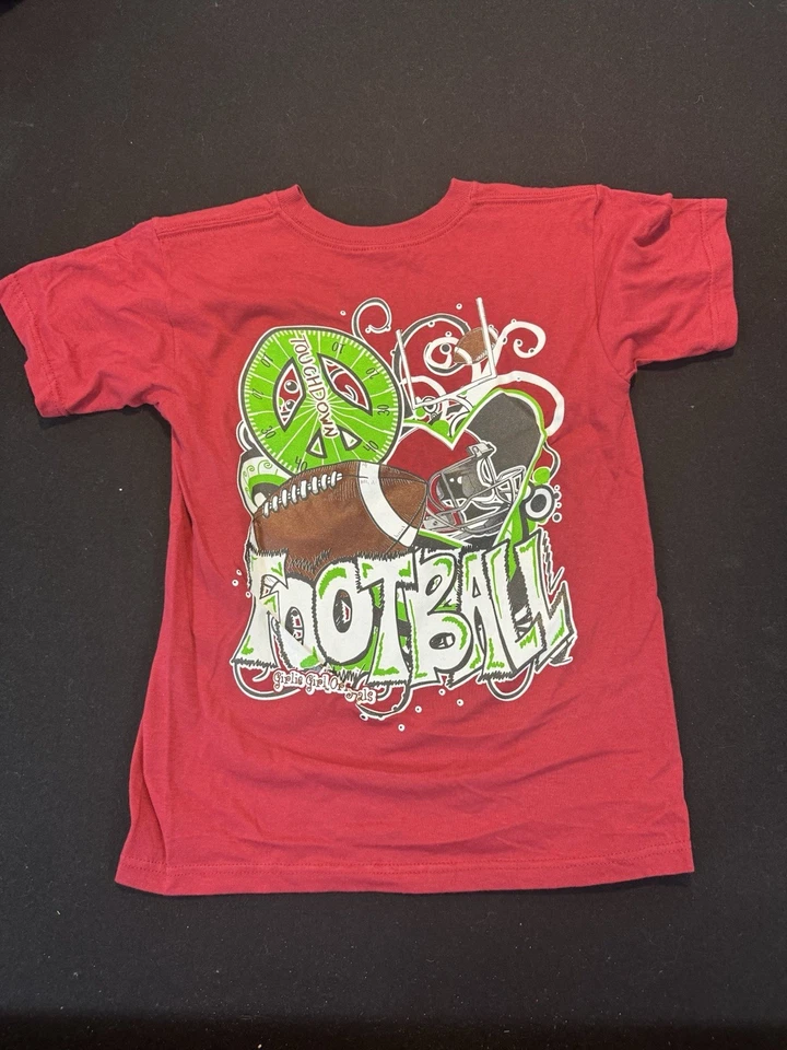 Женская девочка девочка тачдаун футбол коротким рукавом синий футболка верхний размер средний - Изображение 3 из 4