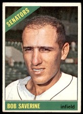 1966  Topps #312  BOB SAVERINE  Washington Senators  VG/EX