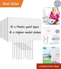 Weather-Resistant Yard Sale Signs - 6 Pack Double-Sided 17x12 for Promotions