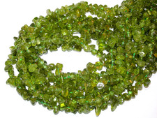 Peridot green Chips gemstone beads apx 8-10mm, 16 in strand
