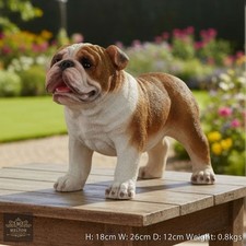 Cute standing Bulldog Statue Figurine Ornament 18cm made with resin