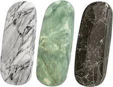 HSYMQ 3PCS Glasses Case, Eyeglasses Case Hard Shell, White+green+black 