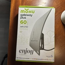 Mohu - Gateway Plus Amplified Indoor HDTV Antenna, 60-mile Range - Gray