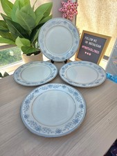 Vintage Noritake Blue Hill Fine China Dinner Plates Set of 4 Pattern 2482 10.5"