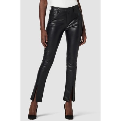 HUDSON Barbara Jeans Size 25 US 0 High-Rise Straight Ankle Vegan Leather NWOT