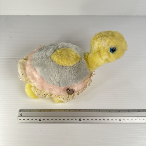 Vintage Eden Toys Musical Pastel Yellow Pink Blue Turtle Plush Stuffed Works 80s - Picture 8 of 8
