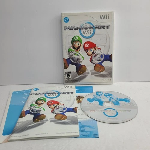 New ListingMario Kart Wii (Nintendo Wii, 2008) Complete CIB